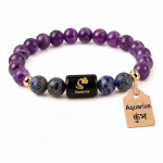 Natural Crystal Stone 10 mm Faceted Bead Bracelet for Unisex