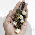 black tourmaline and selenite hanger