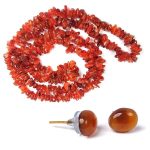 Natural Crystal Stone Chip Beads Mala Necklace with Earring for Girls & Women - Image 3