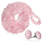 Natural Crystal Stone Chip Beads Mala Necklace with Earring for Girls & Women - Image 6