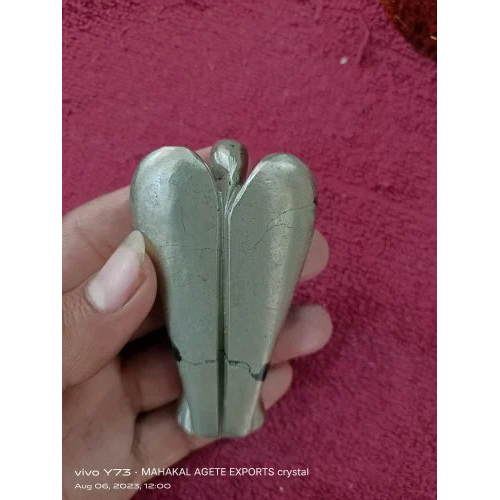 Pyrite-angel-money-magnet-healing-stone-3-inch. Pyrite angel money magnet healing stone 3 inch - Image 1