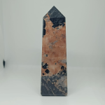 Crystal Tower Rhodonite Point Gemstone Pillar Natural Pink Healing