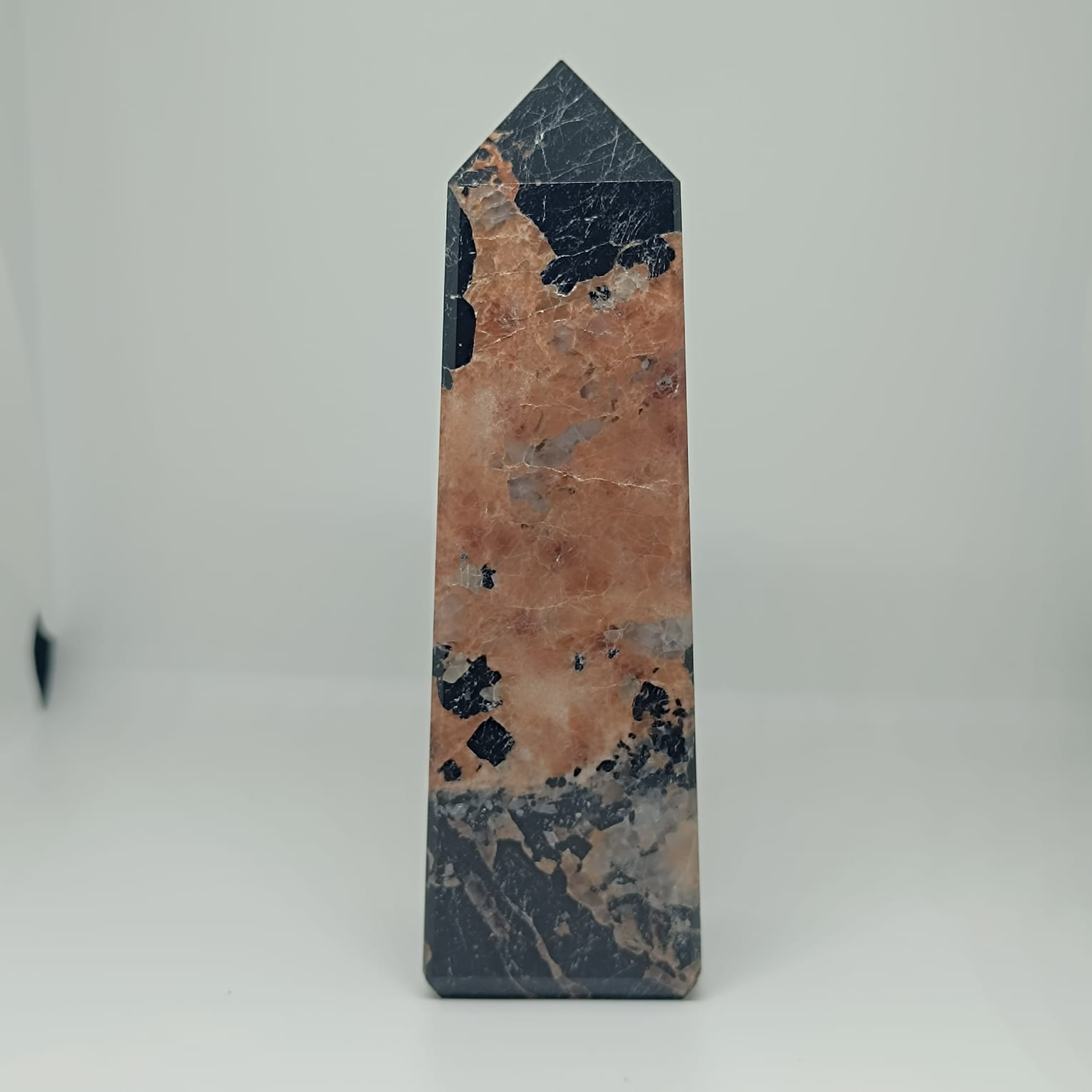 Untitled (52) Crystal Tower Rhodonite Point Gemstone Pillar Natural Pink Healing - Image 1